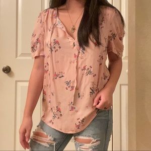 NWT Lucky Brand Pink Floral Blouse / Size S